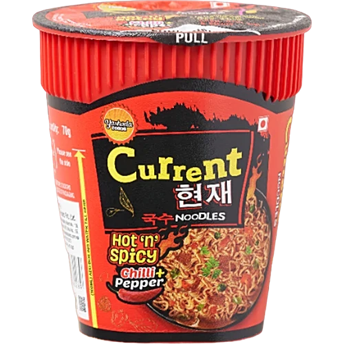current hot& spicy  cup noodles