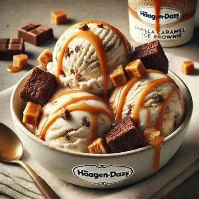 cup vanilla caramel brownie